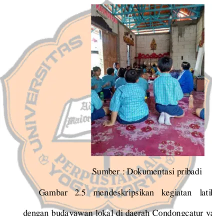 Gambar 2.5 Kegiatan Latihan Karawitan dan Kunjungan di  Budayawan lokal Daerah Condongcatur Yogyakarta 