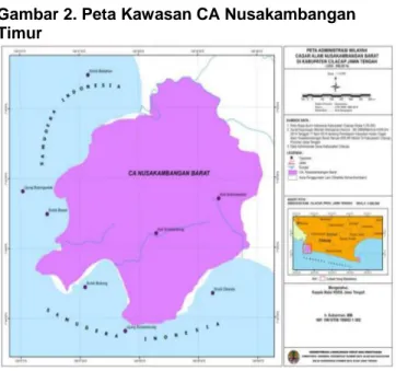 Gambar 2. Peta Kawasan CA Nusakambangan  Timur 