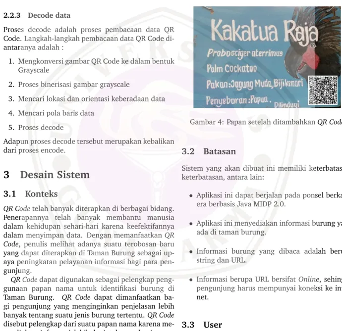 Gambar 4: Papan setelah ditambahkan QR Code