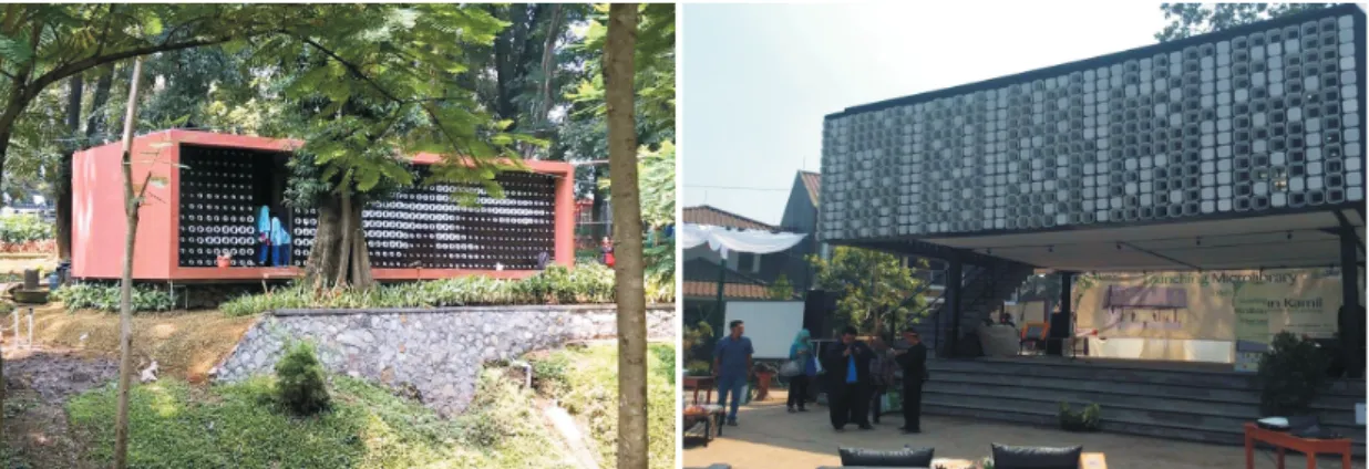 Gambar 1 Micro-Library yang Digagas Walikota Bandung, Ridwan Kamil di Taman Lansia  dan Kampung Arjuna, Bandung (Sumber: facebook Ridwan Kamil)