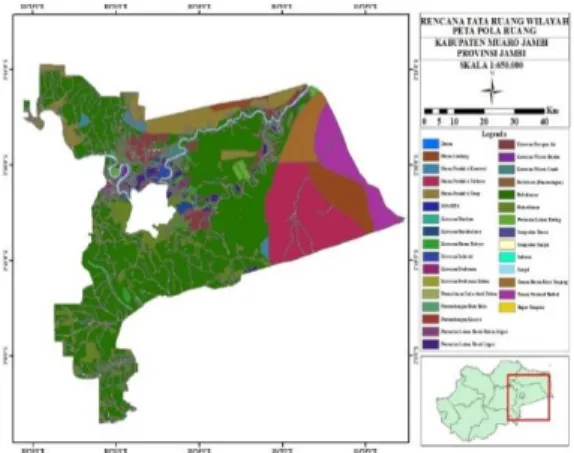 Gambar 10. Peta Pola Ruang Kabupaten Muaro  Jambi 
