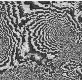 Gambar 7   Interferogram hasil ERS1-25442 dan ERS2-05769. 