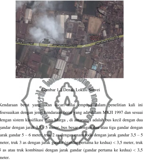 Gambar 1.1 Denah Lokasi Survei 