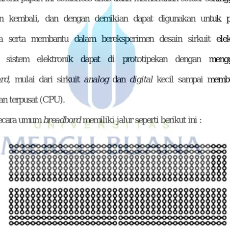 Gambar 2.7    Jalur Breadboard 