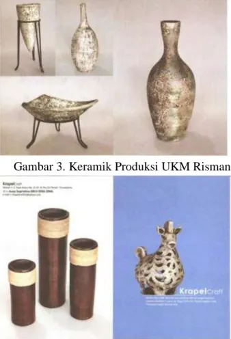 Gambar 3. Keramik Produksi UKM Risman Wijaya 