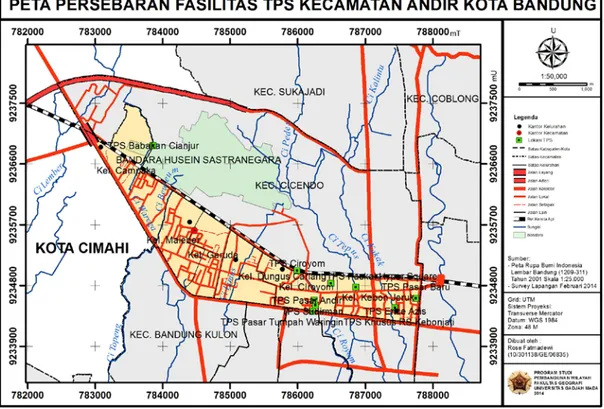 Gambar 1. Peta Persebaran Fasilitas TPS di Kecamatan Andir Kota Bandung 
