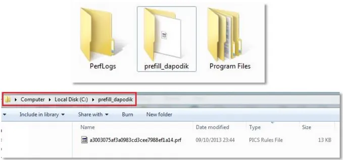Gambar 2.6 menaruh file yang sudah diunduh di folder “prefill_dapodik” 