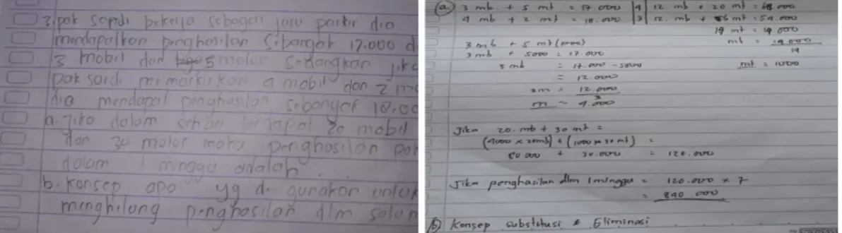 Gambar 4. Jawaban no 3 siswa A dan siswa B 