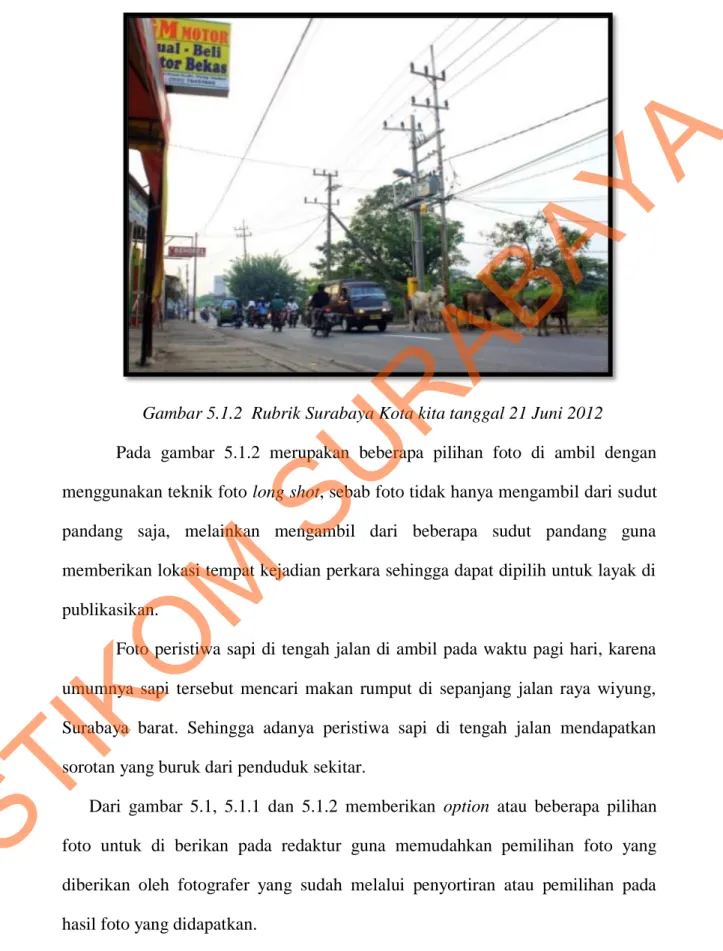 Gambar 5.1.2  Rubrik Surabaya Kota kita tanggal 21 Juni 2012 