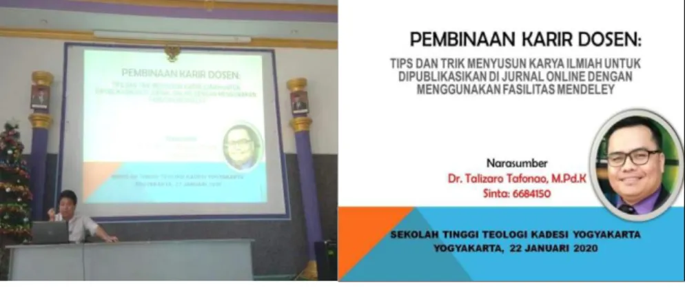 Gambar 1. Arahan dari Ketua Sekolah Tinggi Teologi Kadesi Yogyakarta 