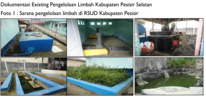 Foto 1 : Sarana pengelolaan limbah di RSUD Kabupaten Pesisir  Selatan 