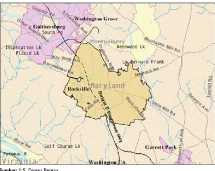 Figur 1.   Lokasi Rockville, Maryland 
