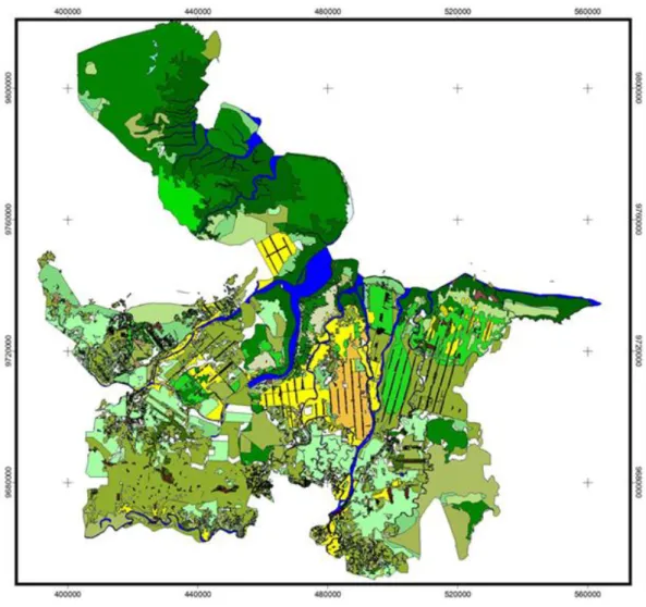 Gambar  5  menunjukkan,  selama  tahun  2004-2009  dinamika  perubahan  penggunaan  lahan  di  Kabupaten  Banyuasin  cukup  besar