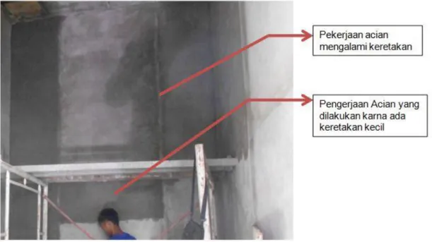Gambar 6. Retakan dinding 