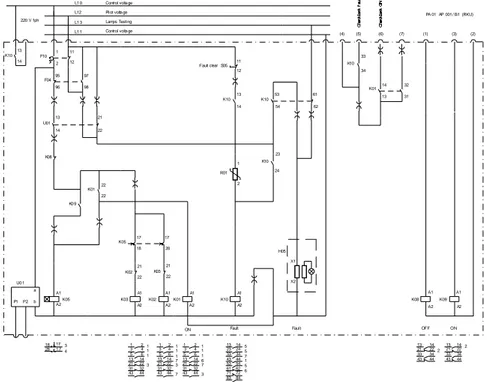 Gambar 3. Diagram rangkaian kontrol PA 01 AP 01 sebelum modifikasi. [5] 