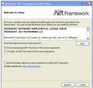 Gambar 1.2 Instalasi Microsoft .NET Framework 2.0 SP1 