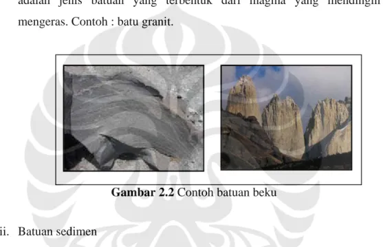 Gambar 2.2 Contoh batuan beku 