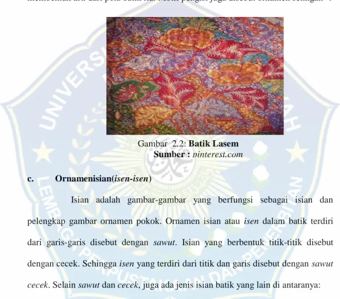 Gambar  2.2: Batik Lasem  Sumber : pinterest.com 