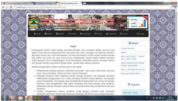 Gambar 5.6  Halaman Materi 