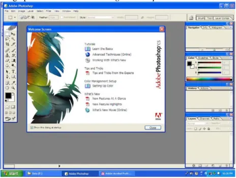 Gambar 12. Welcome Screen Photoshop CS 