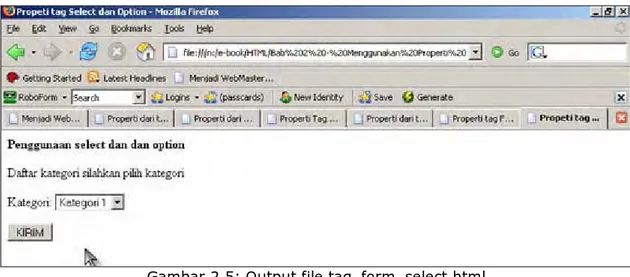 Gambar 2.5: Output file tag_form_select.html 