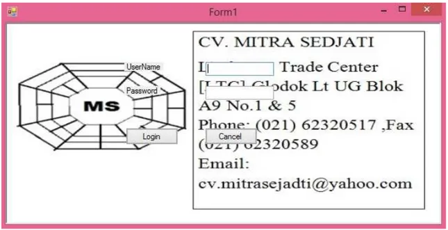 Gambar 2 Tampilan Login 