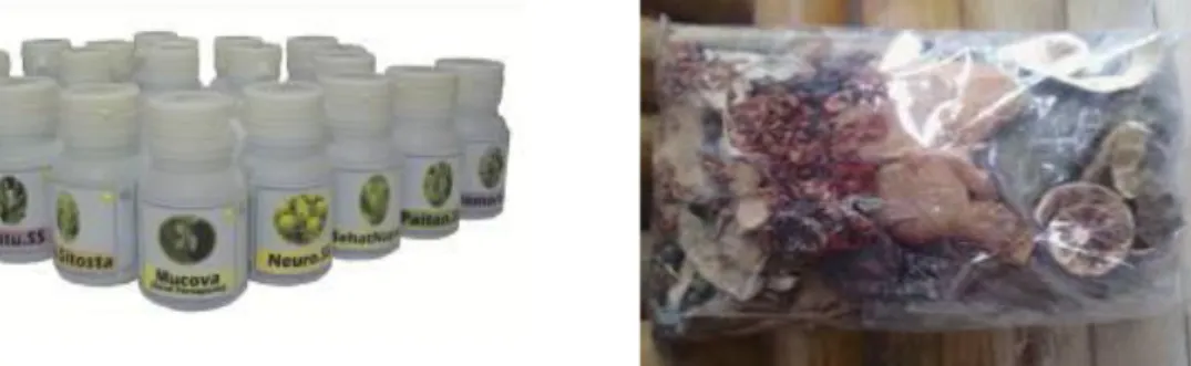 Gambar 2. Produk yang Dihasilkan UKM Pondok Daun Herbal 