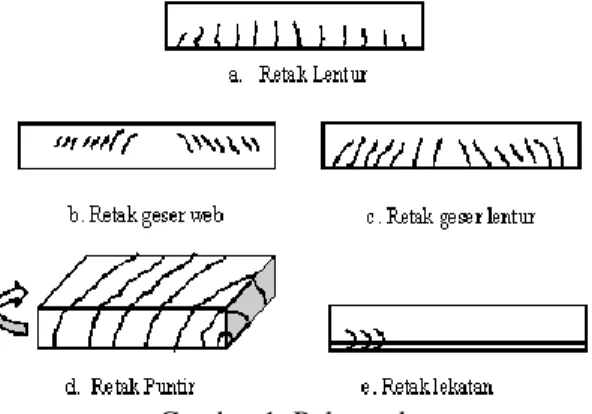 Gambar 1. Pola retak 