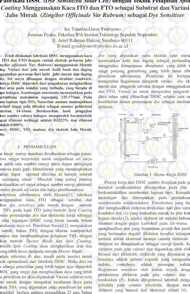 Gambar 1  Skema Kerja DSSC 