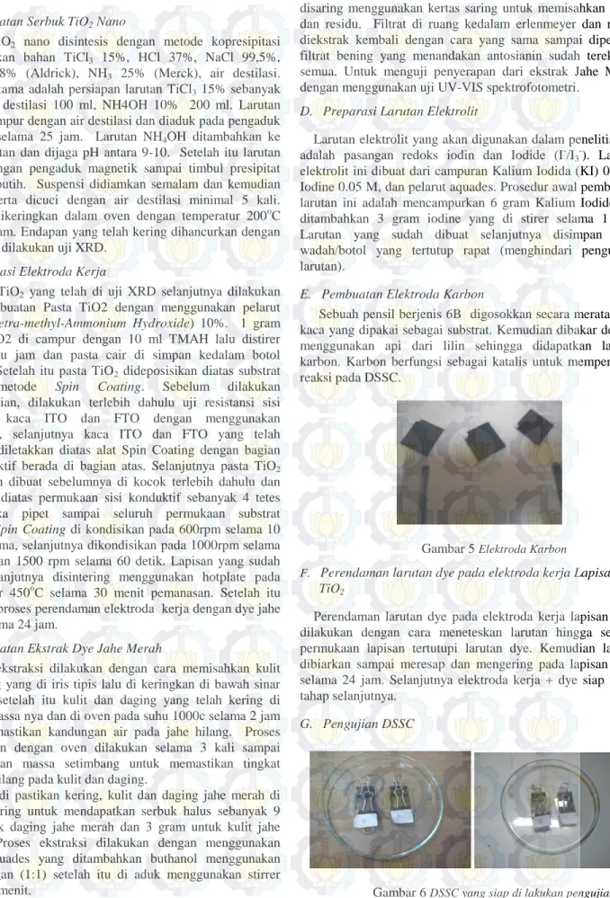 Gambar 5  Elektroda Karbon