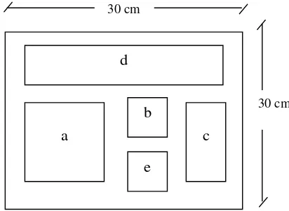 Gambar 1  Pola pemotongan contoh uji. 