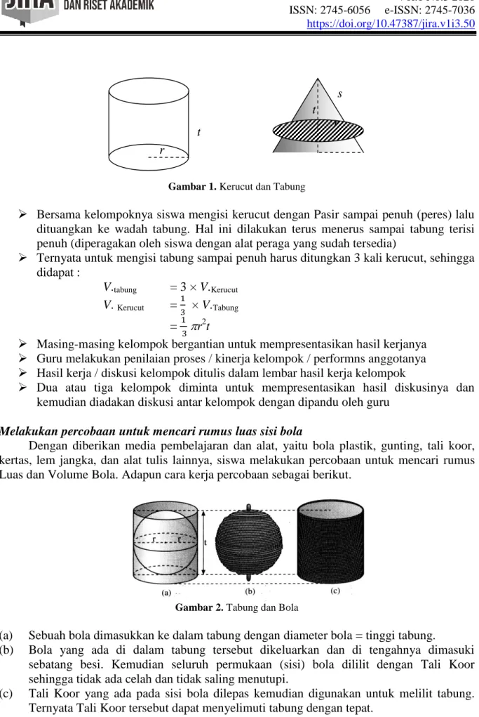 Gambar 1. Kerucut dan Tabung 