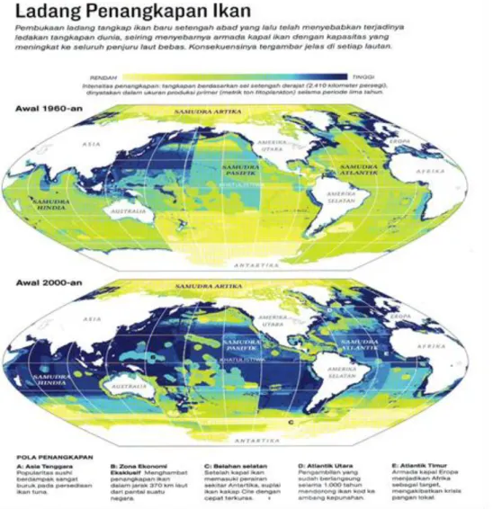 Gambar 3.  Tren Perikanan Global (National Geograhic, 2012) 