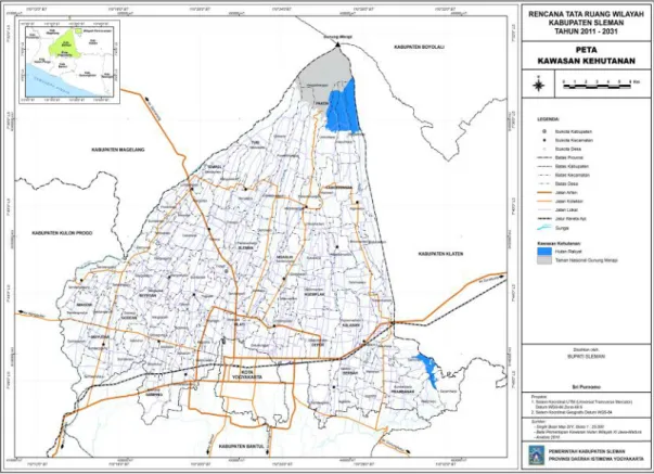 Gambar 2-3. Peta Kawasan Kehutanan Kabupaten Sleman