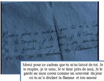 Gambar 9 : Salah satu surat Angélique. 