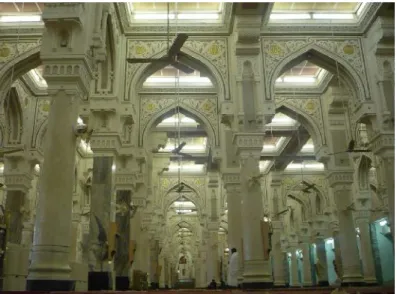 Gambar 1.8 Situasi di dalam Masjidil Haram berpotensi menyebabkan jemaah kehilangan orientasi