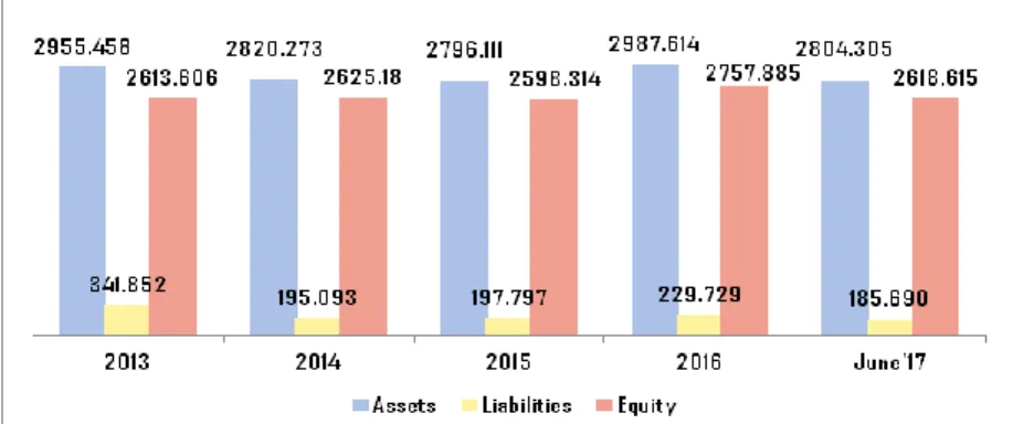Gambar 3: Assets, Liabilities dan Equity (dalam Jutaan Rupiah) 