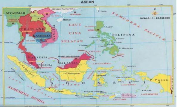 Gambar 2.1  Peta ASEAN 
