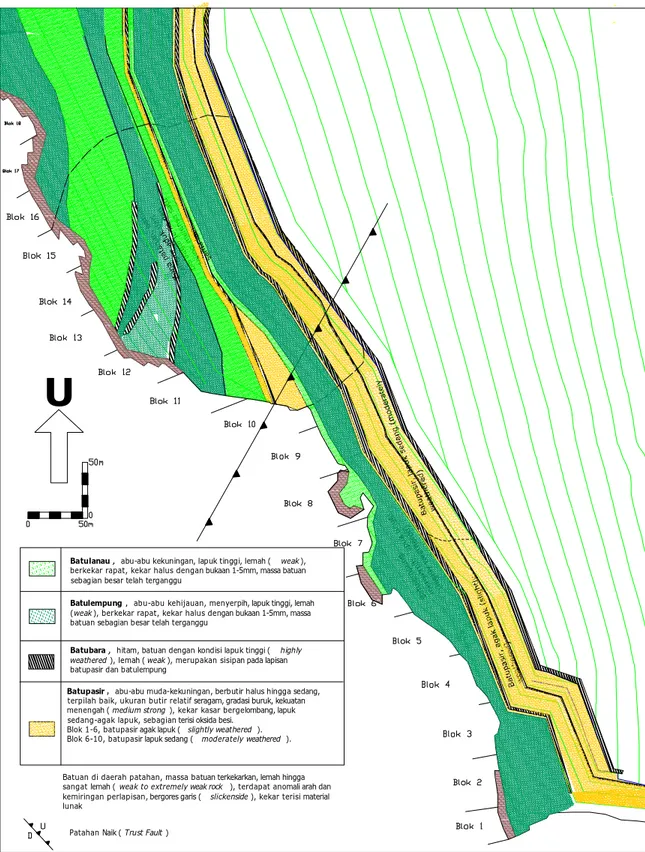 Gambar 4.6. Peta Geologi Pit K Operasi Penambangan Binungan 