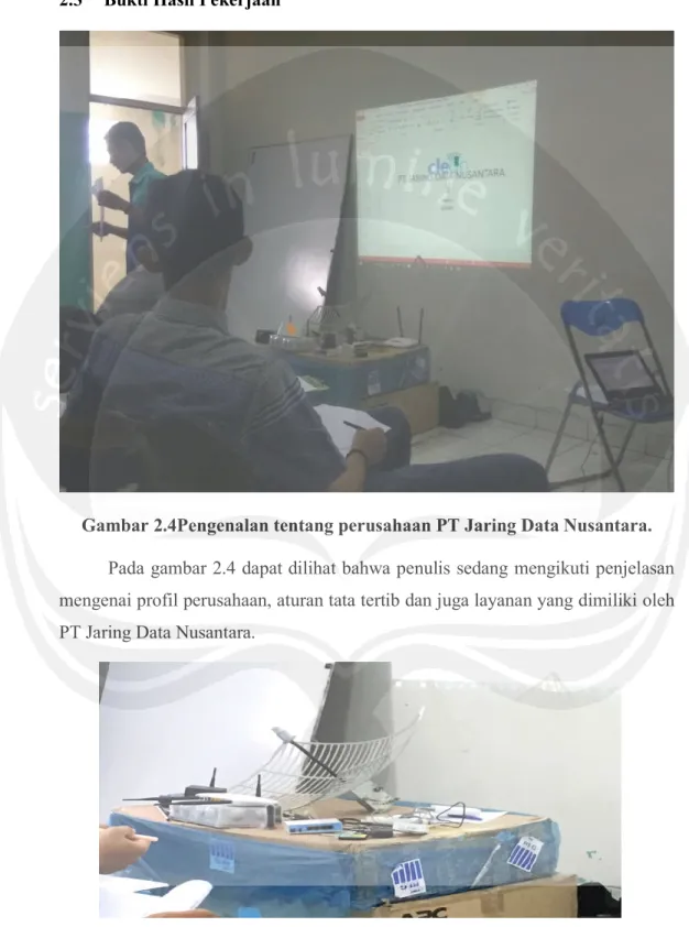 Gambar 2.4Pengenalan tentang perusahaan PT Jaring Data Nusantara. 