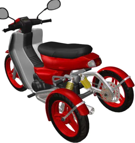 Gambar 5.1 Pemodelan solid Motiro 