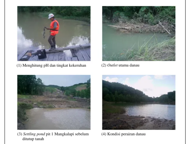 Gambar 11. Kondisi hidrologi danau Ex. Tambang Pit 1 Mangkalapi 