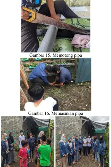 Gambar 15. Memotong pipa 