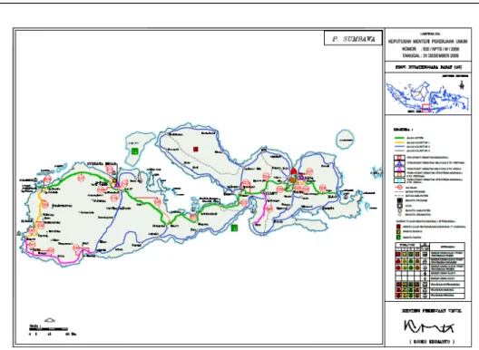 Gambar 2. 2 Penetapan Sistem Jaringan Jalan Nasional di Wilayah Provinsi Nusa  Tenggara Barat 