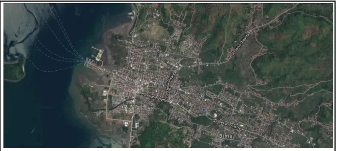 Gambar 4.1. Peta Kota Bima (sumber:Google Earth)  4.3.1.  Infrastruktur  Jaringan Transportasi 