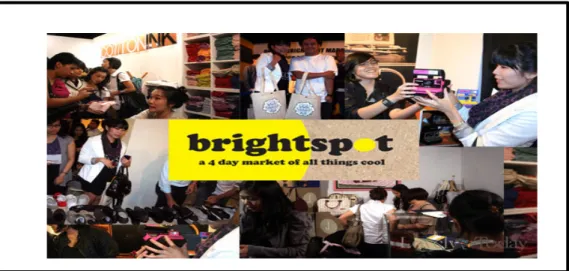 Gambar 1.3 Suasana Salah Satu Stand Merek Lokal di Event Brightspot  Market 