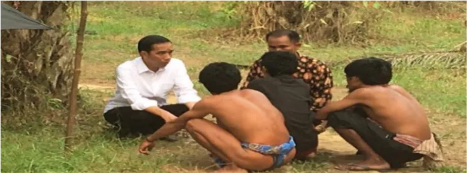 Gambar 3: Dialog Presiden Jokowi dengan Orang Rimbo ( Jambi) 