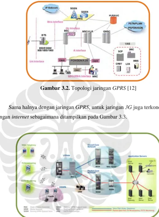 Gambar 3.2. Topologi jaringan GPRS [12] 