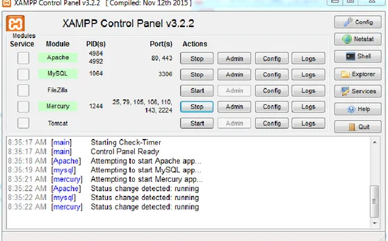 Gambar 4.1. Connect XAMPP Server 