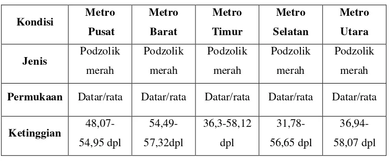 Tabel 3. Kondisi Tanah 